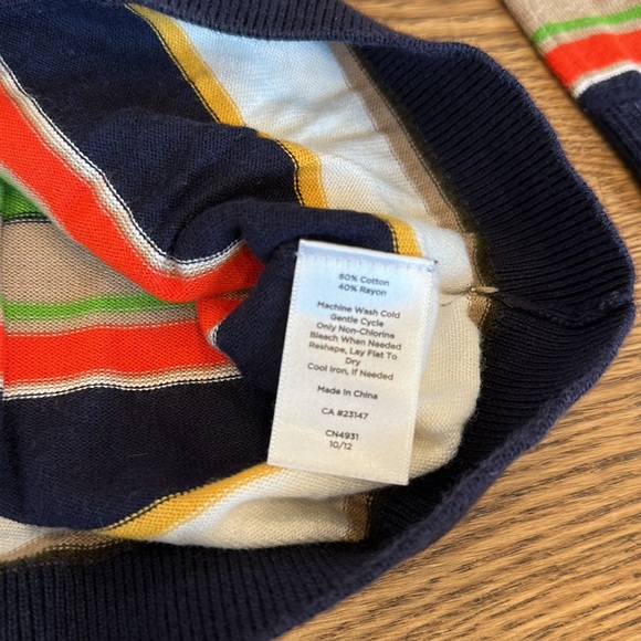 Talbots Striped Lightweight Sweater Size Mp - Picture 4 of 5